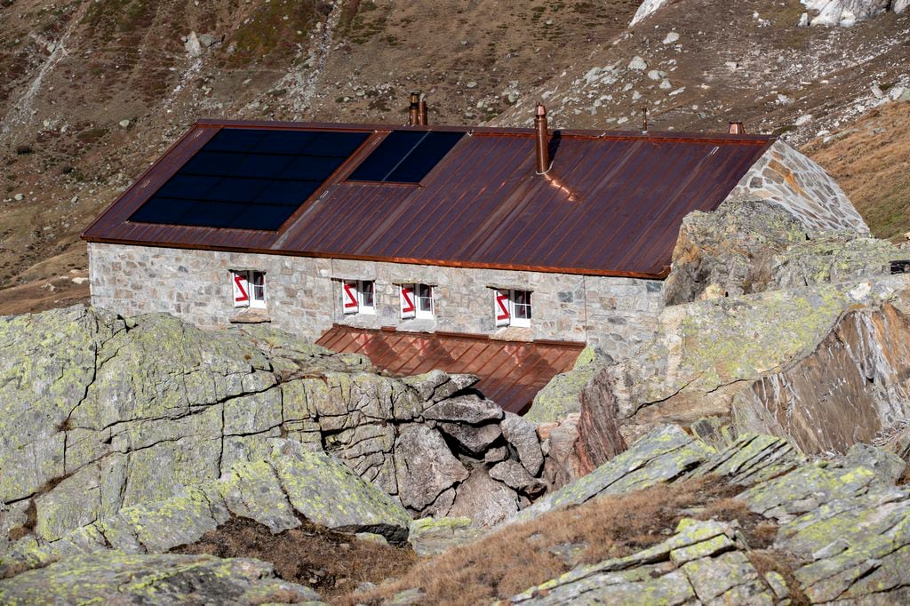 I pannelli solari sul tetto.